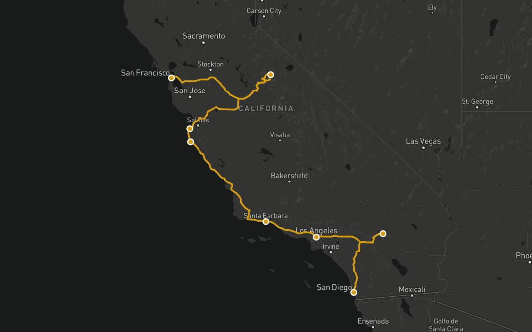 Two Week California Travel Itinerary