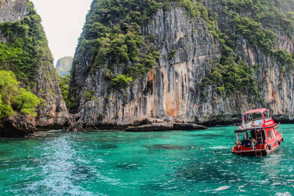 Take a boat trip to Maya Bay 