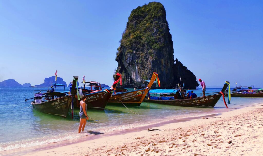 Take a boat tour to Railay Beach