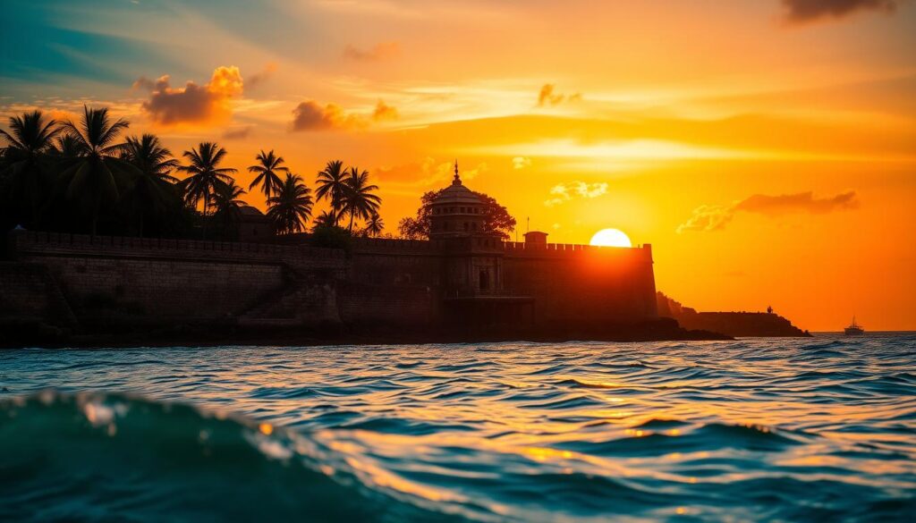 Fort walls at sunset 